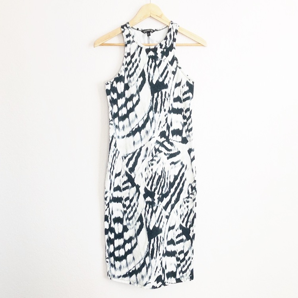 Express Abstract Pattern Bodycon Dress